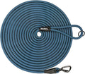 Long Dog Leash, 10ft 30ft 50 feet Heavy Duty Dog Training Leash, Aviation Aluminum Auto Locking Carabiner, Nylon Rope Long Line Check Cord Recall Lead for Yard,Playing,Camping,Navy Blue,30FT by MORXIL
