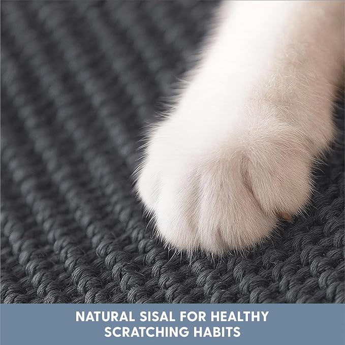 The Cat Ladies Cat Scratch Furniture Protector Mat - Couch Protector from Claws - Anti Scratch Furniture Protectors from Cats Scratching - Sisal Scratcher Pad with Pocket - Beige - Image 3