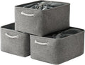 TheWarmHome Fabric Storage Bins Baskets for Organizing, Large Sturdy Storage Basket W/Handles, Decorative Foldable Storage Baskets for Shelves Closet Nursery Toy (X Large - 3 Pack 17.7L×13.8W×9.8H) by TheWarmHome
