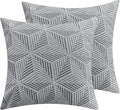 YEMYHOM Pack of 2 Throw Pillow Covers 18 x 18 Inch High Stretch Jacquard Pillowcase for Couch Sofa Living Room Home Decor, Light Gray by YEMYHOM