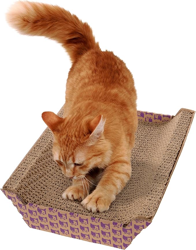 SmartyKat Super Scratcher Chaise Corrugated Cat Scratcher, Catnip Infusion Technology - Brown, One Size - Image 6