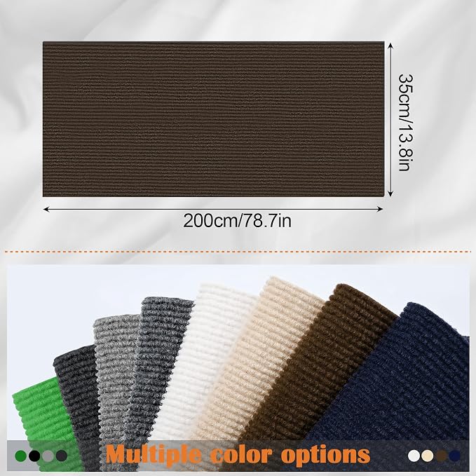 Cat Scratch Furniture Protector - 78.7" x 13.8" Trimmable Self-Adhesive Cats Claws Scratch Pads, DIY Cat Climbing Couch Protector for Scratch Post Cat Tree Replacement Indoor (Brown) - Image 2