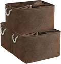 TheWarmHome Organization and Storage for Organizing - Extra Jumbo 3 Pack 20.5x15.7x13.8 inch Fabric Storage Bin for Shelves, Storage cubes for Decorative Shoes Towel Blanket Closet (Brown) by TheWarmHome