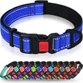 Taglory Reflective Dog Collar for Puppies, Gentle and Safe for Night Walks | Night-Walk Visibility, Soft Neck Cushioning, Adjustable 8-12 in, Locking Buckle, D-Ring for Leash and ID Tags by Taglory