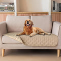 gogobunny 3X Stronger Waterproof Pet Blanket, Scratch Proof Furniture Protector for Dogs Cats, Reversible Cover 32x53 Inch, Dark Beige by gogobunny