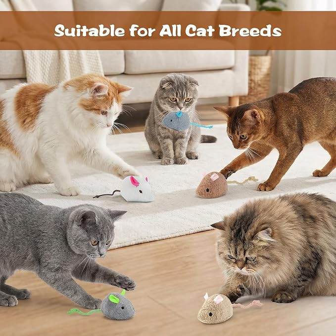 WRW Cat Mice Toys with Catnip for Indoor Cats, 12 Pcs, 7 Colors | 12 Plush Catnip Mice Toys with Realistic Design, for Indoor Cats to Chase, Bite, Swat and Play Fetch - Image 7