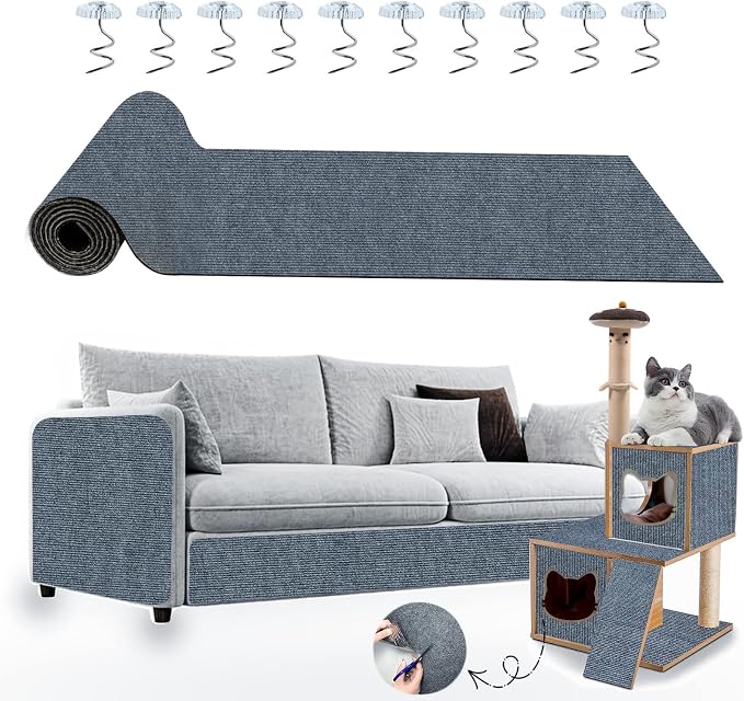 Cat Couch Protector, Sofa Protection and Cat Tree Repair Mat | Create custom DIY layouts for corners and pet areas, turning unused surfaces into practical scratching and climbing zones. by Unknown
