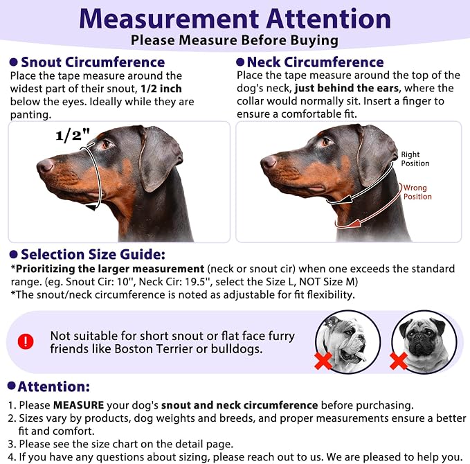 BARKLESS Soft Dog Head Collar, Patented Padded No Pull Head Halter, Training Nose Leash with Safety Link for Medium Large Dogs, Adjustable Muzzle Leash, Easy Control for Walking (XL, Purple) - Image 3