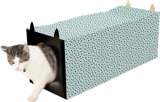 Kitty City Paper Bag Scratchers for Cats, Blue Paper Bag Tunnel Scratcher - Image 5