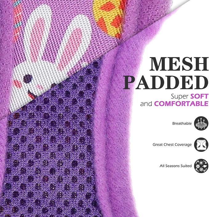 Easter Small Dog Harness - Dog Collar and Leash Set - Soft Mesh Padded Adjustable Step in Puppy Vest Harness No Pull, Reflective Escape Proof for Outdoor Walking, Bunny Egg S - Image 6