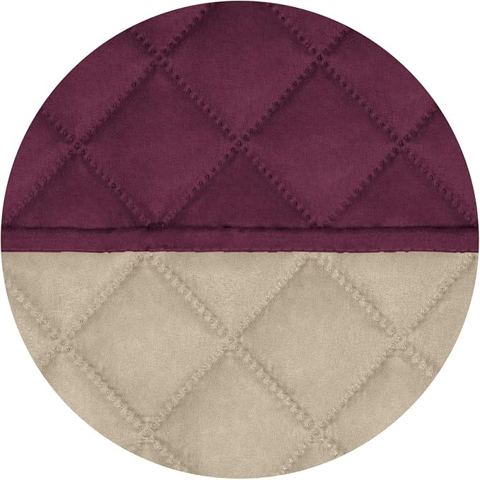 PureFit Reversible Quilted Couch Covers for Dogs Sofa Cover 4 Seater 88" | Wine/Beige, Water Resistant Couch Protector, Washable Pet Couch Cover with Non Slip and Elastic Straps For Kids - Image 5