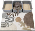Cat Litter Mat Litter Trapping Mat, 40"x30" Waterproof Urine Proof Litter Box Mat Catcher Mat Non-Slip Washable for Kitty Kitten, Brown by Unknown