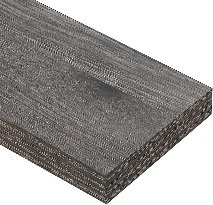 QEEIG Bathroom Floating Shelves for Wall - 15.7" Wall Mounted Shelf Over Toilet Farmhouse Home Decor Display Bookshelf Small 15.7 x 6.7 inch Set of 2, Grey (008-40GY) - Image 7