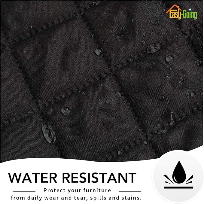 Easy-Going Reversible Couch Cover, Oversized Recliner, Black/Beige | Machine Washable Slipcover For Dogs, Water Resistant Furniture Mat For Living Room, Non-Slip Sofa Cover, Pet Friendly - Image 4