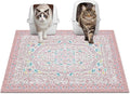 Glittme Cat Litter Mat, 33"x22" Non-Slip Washable Trapping Mat for Cats | Litter Trapping Mat With Thick PVC Coil To Catch Scatter, Soft On Paws And Waterproof Bottom To Protect Floors by Glittme