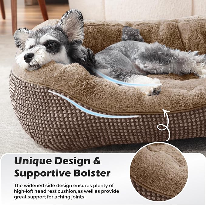Small Dog Bed Orthopedic Warming Soft Calming Sleeping Durable with Anti-Slip Bottom - Image 4