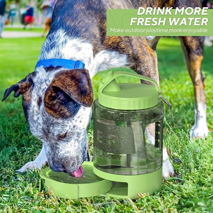 Portable Dog Travel Water Bottle - 77oz Large Travel Water Bowl for Dogs Camping Hiking Beach Traveling Essentials,Big Pet Bottles Bowl Water Dispenser for On The Go Park Car Walking Accessories - Image 5