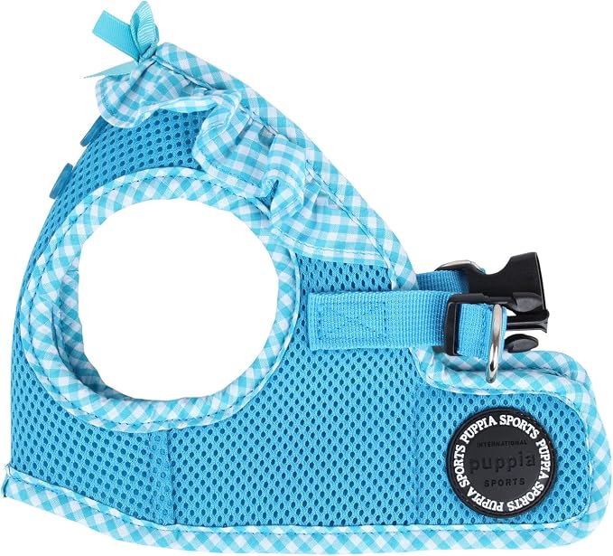 Puppia Vivien Vest Dog Harness Step-in All Season Mesh Cute No Pull No Choke Walking Training for Small Dog, Sky Blue, Large by PUPPIA