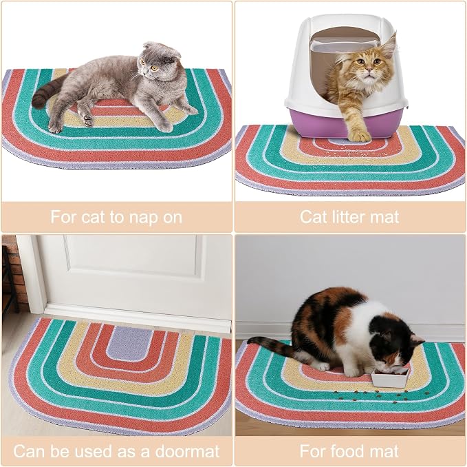 Unicorn Catcher 40"x30" Cat Litter Mat, Non-Slip Trapping Mat for Cats | PVC Mesh Litter Trapping Mat With A Non-Slip Backing Designed To Keep Floors Clean For Indoor Cats - Image 7