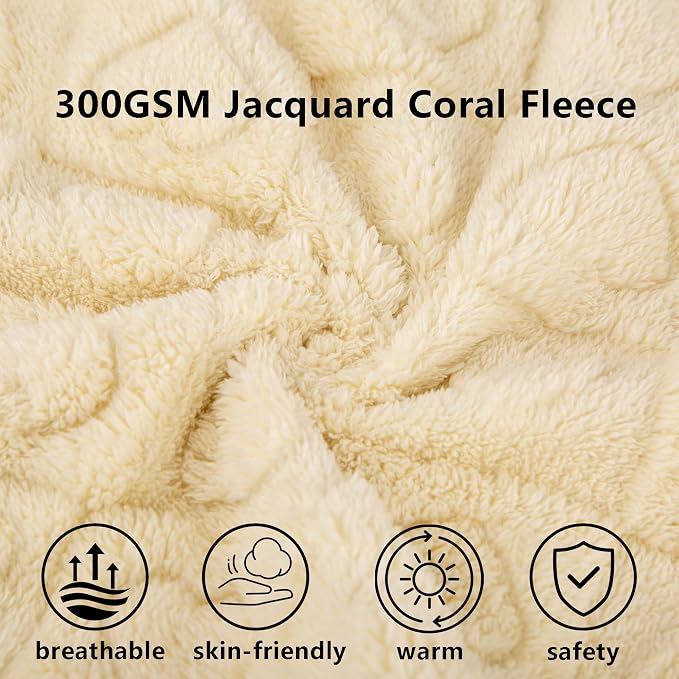 gogobunny Pet Blanket for Dogs Cats, 300GSM Ultra Soft Coral Fleece Blanket, Washable Small Dog Cat Blanket, Calming Crate Mat, Furniture Protector for Couch Bed Car Seat, Beige, 30x40IN - Image 2