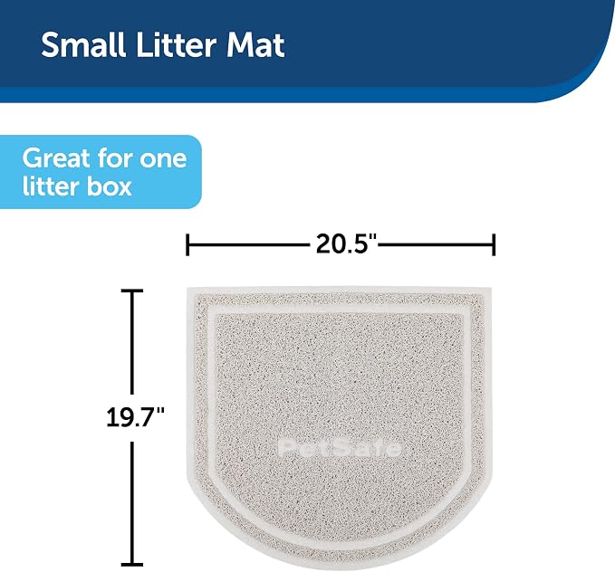PetSafe Anti-Tracking Cat Litter Mat, Small | 20.5 x 19.7 in, Durable Mesh Trapping Mat for Crystal & Clay Clumping Cat Litter, Leakproof Double-Layer Backing, BPA-Free - Image 6