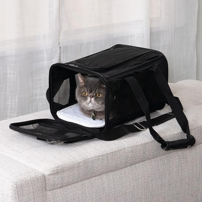 Sherpa Original Deluxe Travel Pet Carrier, Airline Approved & Guaranteed On Board - Black, Small - Image 2
