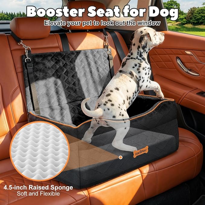 VavoPaw Medium Dog Car Seat Under 50Lbs or 2 Small Dogs Under 25Lbs - Image 2