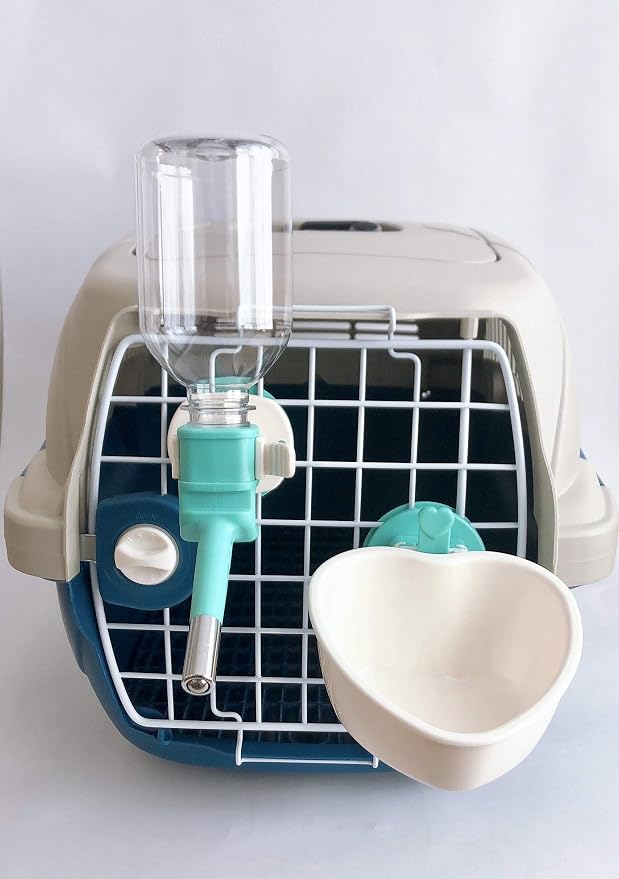Choco Nose No-Drip Water Bottle & Detachable Food Bowl Set for Large Rabbits, Chinchillas, Toy Breed Dogs, Cats - Leak-Proof Patented Nozzle Prevent Cage Mess. BPA Free, 10.2 fl oz (C528 C607) - Image 6