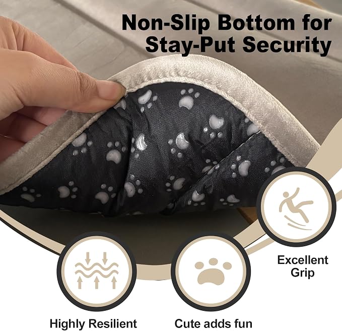 pobopobo Dog Crate Pad, Ultra Soft & Anti-Slip Kennel Mat, Secure Fit for Metal Crates & Dog Cages, Washable Cozy Bed for Small Medium Large Dogs (Light Brown, XS(18"*12"*1.5")) - Image 4
