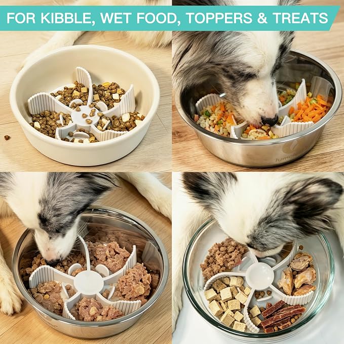 LumoLeaf Slow Feeder Dog Bowl Insert, Cuttable Silicone Dog Slow Feeder with Suction Cups, Soft Slow Eating Feeder for Dry & Wet Food, Fits Most Regular & Elevated Bowls, Small Medium Large Dogs (1) - Image 7
