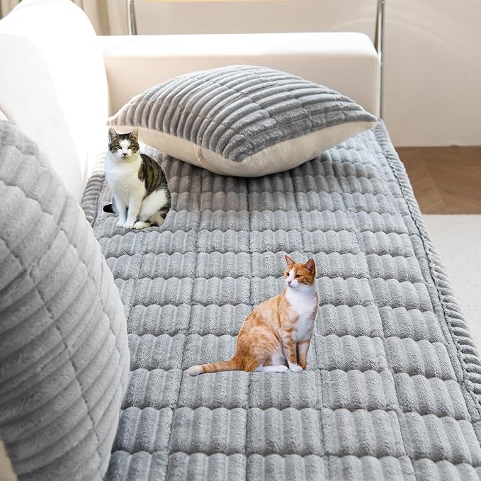 Mivnue Couch Cover for Dogs, Washable Non Slip Pet Sofa Furniture Protector | Thick Flannel & Anti-Slip Backing, Protect Couch Cover from Pet Hair, Dirt & Messes for Leather & Fabric Sofa and Loveseat - Image 5