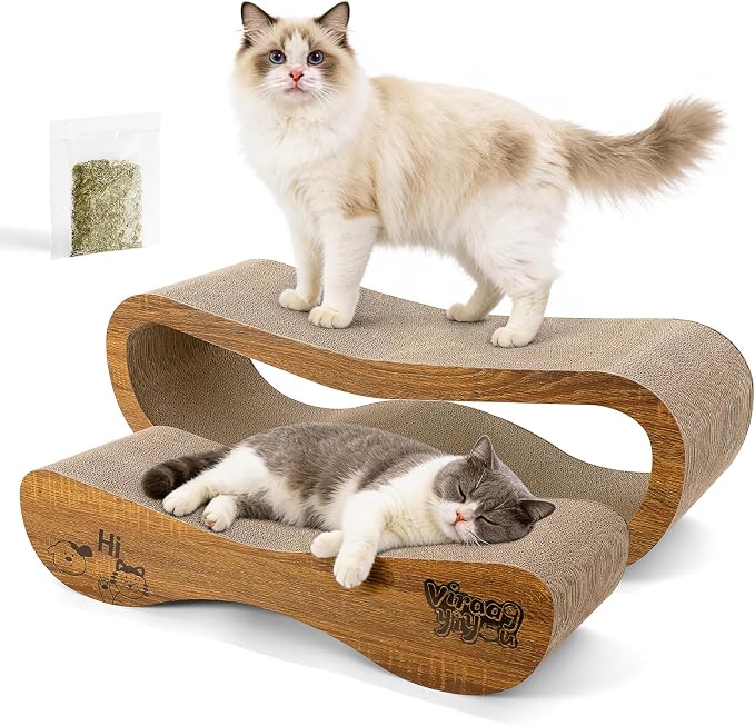 Cat Scratcher, 2 in 1 Cardboard Cat Scratchers for Indoor Cats Scratch Pad | Pet Cat Supplies for Scraching & Napping & Hiding, as Scratching Post Couch Lounger Bed Furniture Protector, XLarge 34.2 Inch by Viraagyiyou
