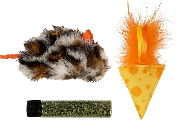 Instincts by SmartyKat 2-Pack Mouse 'N Mate Plush Refillable Cat Toys w/HappyNip Tube (Catnip & Silvervine) - Multicolor, 2-Pack by SmartyKat