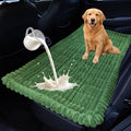 Dog Car Seat Waterproof Bed Cover Back Seat Dark Green 23.6”x51” | Nonslip Soft Comfortabl Pet Bed Mat Car Blanket for Travel Backseat Extender Seat Covers Dog Bed for Cars Trucks and SUVs by CoSofSLIP
