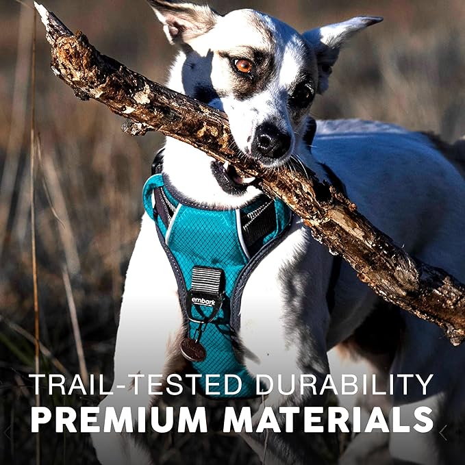 Embark No Pull Dog Harness, Reflective Adjustable Training Vest, No Choke | Adjustable straps fit all dog breeds with sturdy hooks; 360° reflective trim, soft padded Harness Design for All Dogs - Image 5