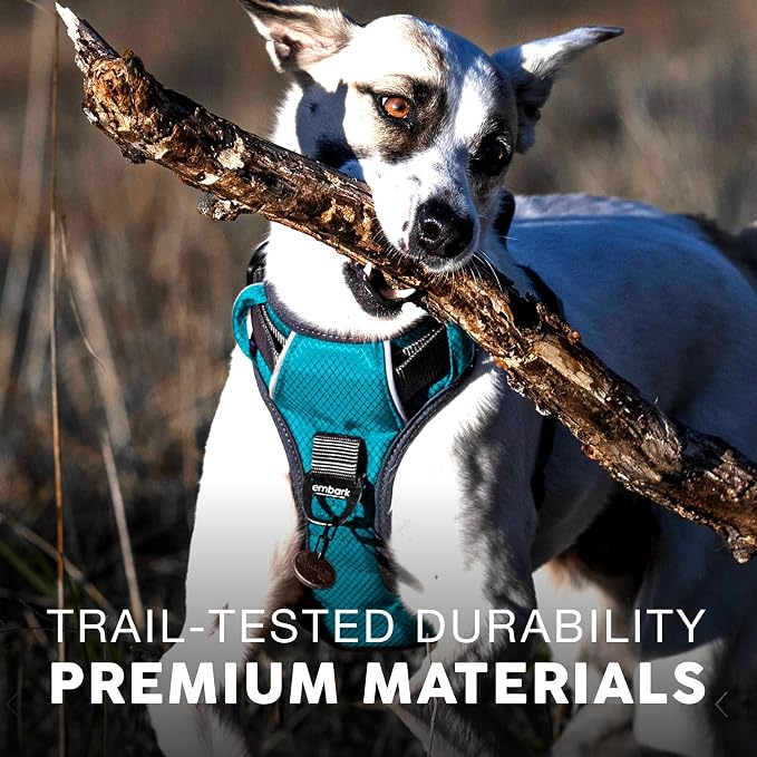 Embark No Pull Dog Harness, Reflective Adjustable Training Vest, No Choke | Adjustable straps fit all dog breeds with sturdy hooks; 360° reflective trim, soft padded Harness Design for All Dogs - Image 5
