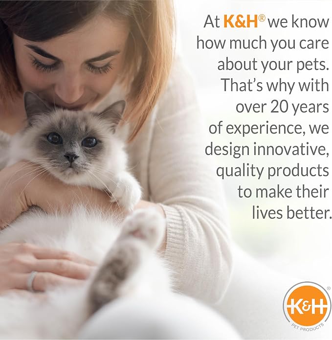 K&H Cat Window Perch, Heated Kitty Sill, Safety Listed, 24x14in, Fleece | Orthopedic Cat Window Hammock Bed Holds 40LBS, Washable Cover, Heated Kitty Windowsill Bed Seat for Indoors, Cream Fleece - Image 10