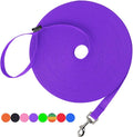 Hi Kiss Dog/Puppy Obedience Recall Training Agility Lead - 15ft 20ft 30ft 50ft 100ft Training Leash - Great for Training, Play, Camping, or Backyard Purple 50 Feet by HiKiss