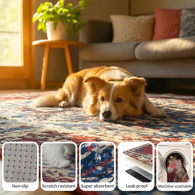 Washable Pee Pads for Dogs, Reusable Puppy Potty Training Pads, Ultra-Absorbent Thick Waterproof Leak-Proof Non-Slip Pads & Mat for Crate, Playpen, Floor, Whelping & Housebreaking , 2 Pack 48"x48" - Image 8