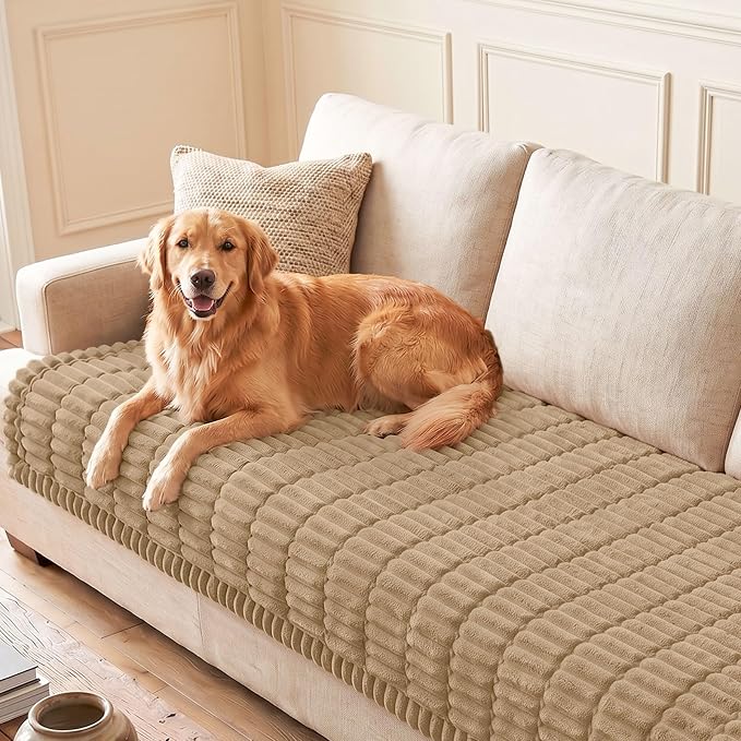 hyha Couch Cover for Dogs, Washable Non Slip Plush Flannel Sofa Protector | Thick Flannel, Anti-Slip Backing, Pet Hair & Scratch Protection, Fits Sofa & Loveseat (35.4" x 63") by hyha