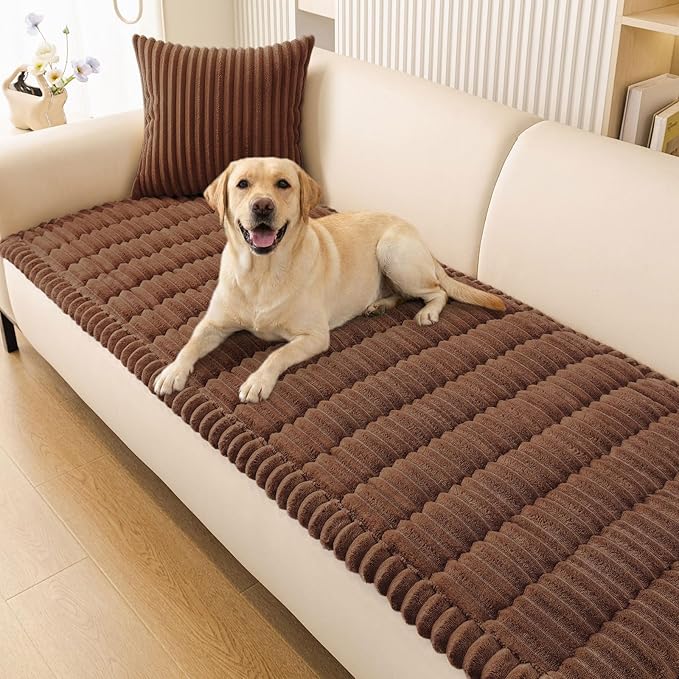 Smiry Couch Cover for Dogs, Non Slip Washable Sofa Protector for Pets | Soft Furniture Cover for Leather & Fabric Couches, Cozy Protect Against Fur, Dirt & Messes, Pet Friendly, 27.6"x82.7" by Smiry
