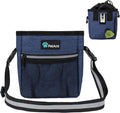 PetAmi Dog Treat Pouch, Pet Treat Pouch for Training, Dog Walking Bag Holder for Kibbles, Pet Food Toy, Dog Trainer Essentials Supplies, Poop Bag Dispenser, 3 Ways to Wear (Heather Navy) by PetAmi