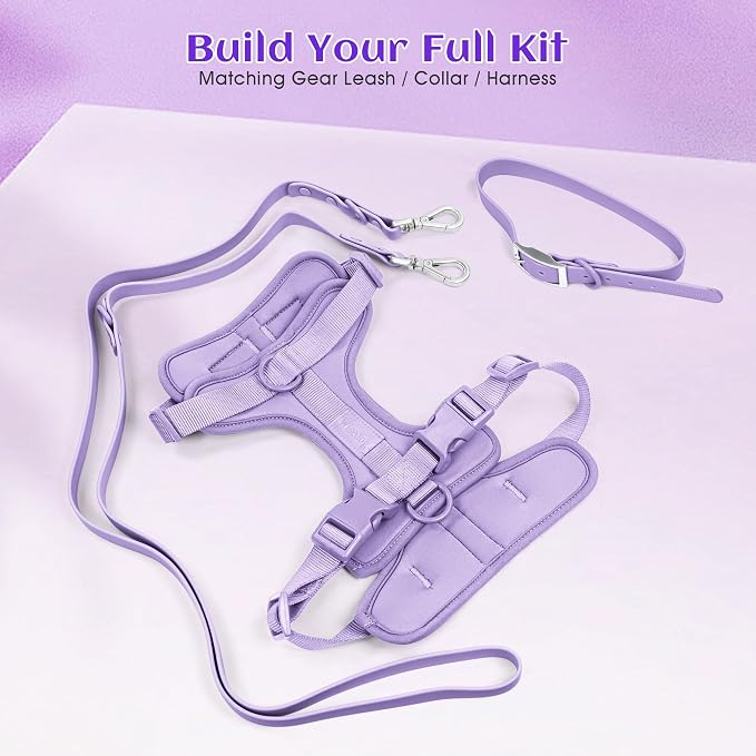 Wisedog Lightweight No Pull Dog Harness, Lilac, Medium | Air Mesh, 3 Clips, Adjustable, No Choke Design, Ideal for Walking Training - Image 7