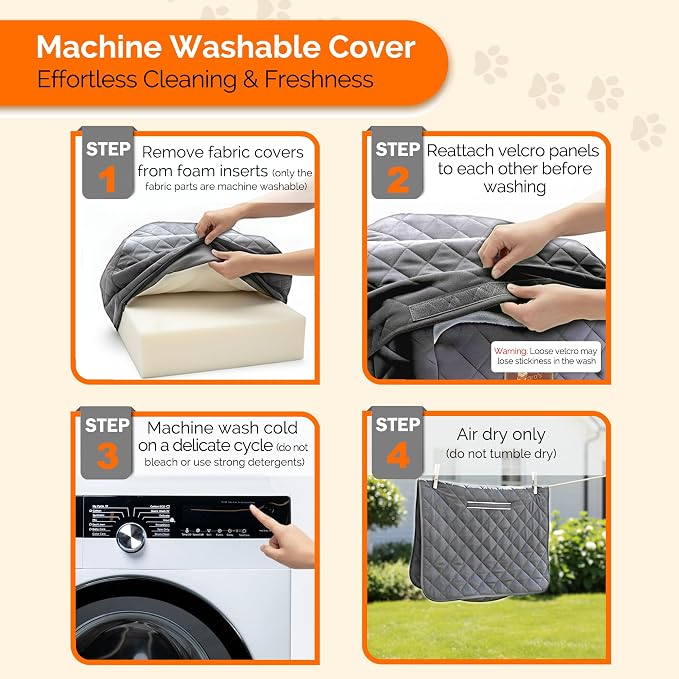 Yara’s Woofyverse Dog Car Booster Seat, Small & Medium Dogs, Stone Shadow | Fur-Lined Headrest, Adjustable Cushions, 6-Pocket Storage, Machine-Washable Cover, Portable Pet Car Seat Front/Back Travel - Image 7