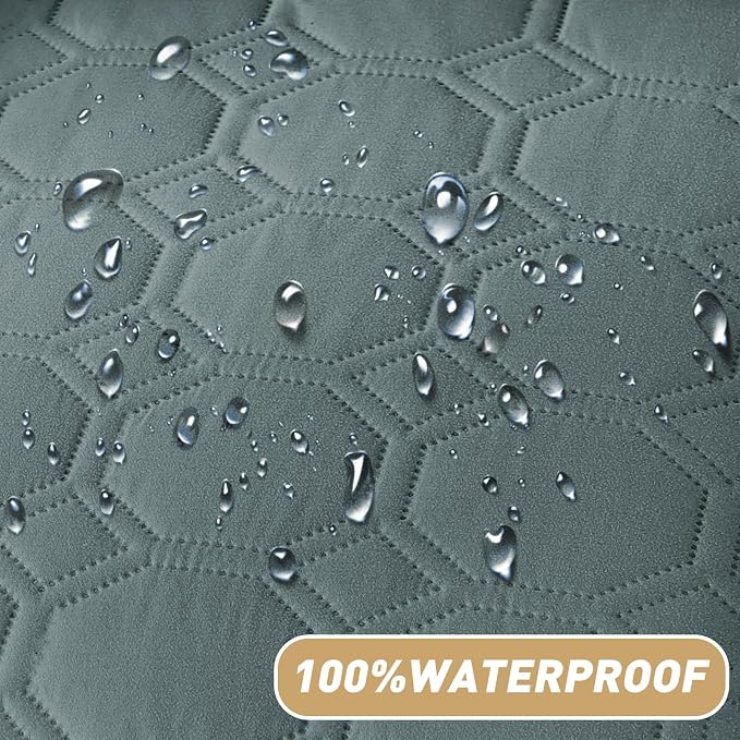 ZNSAYOTX Ultimate Cozy Blankets (52"x82") 100% Waterproof Bed Mat Blanket for Dog Pets, Couch Sofa Protector with Non-Slip Back Washable Durable, Pee Scratch Proof Easy to Clean (Dark Grey) - Image 8