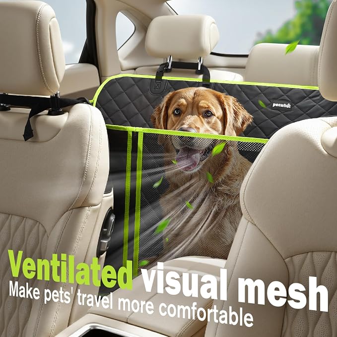 Pecute Back Seat Extender for Dogs 56.29 * 28.74 in, Car Window Fixing for Maximum Car Protection, Leather Fabric Dog Car Seat Cover for Back Seat, Waterproof, Scratch-Resistant, Support to 330 lbs - Image 8