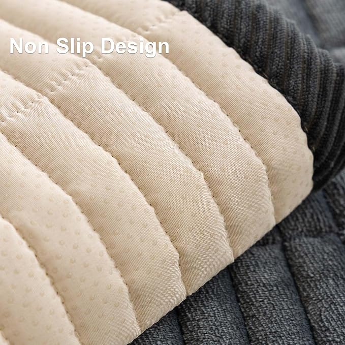 Velvet Washable Dog Couch Cover, Non-Slip Waterproof Pet Sofa Protector for Cushion Sectional, L-Shaped Sofa & Loveseat, Machine Washable(1PC/27.6"x27.6",Dark Grey) - Image 5