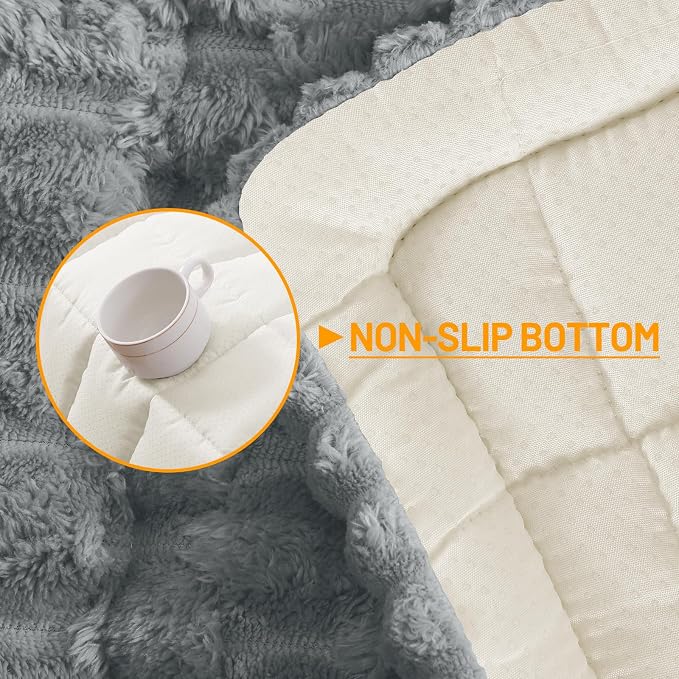 Smiry Non Slip Couch Covers for Dogs, Scratch Resistant Pet Sofa Protector | Machine Washable Soft Fuzzy Thick Furniture Cover for Sofa Loveseat Sectional Large Dogs, Grey, 35.4" x 95" - Image 11