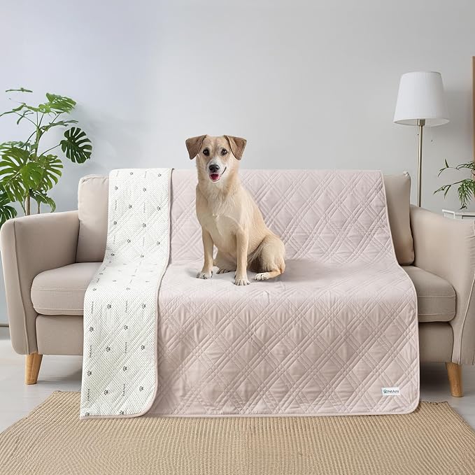 PetAmi Waterproof Couch Cover for Dog Nonslip Bed Sofa Blanket 102x82 Beige - Image 7