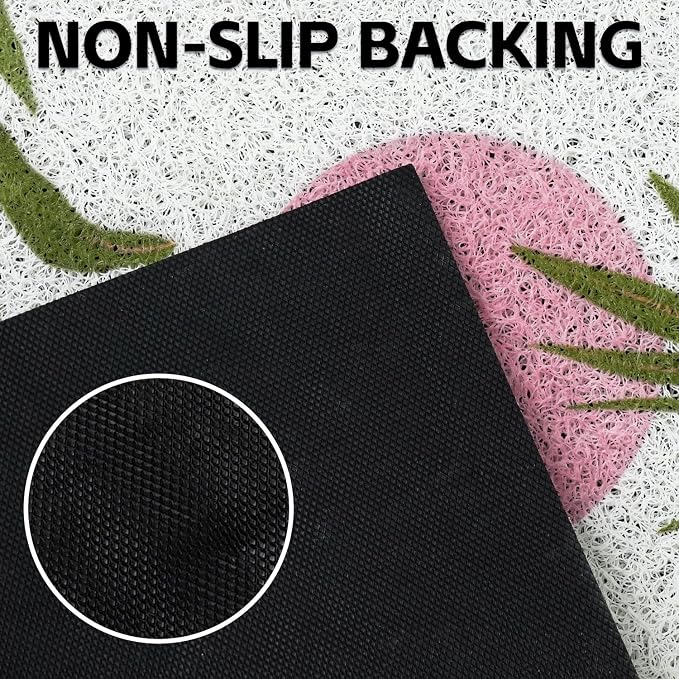 Cat Litter Mat Litter Trapping Mat, 24"x15" Waterproof Urine Proof Litter Box Mat Catcher Mat Non-Slip Washable for Kitty Kitten, Pink - Image 5